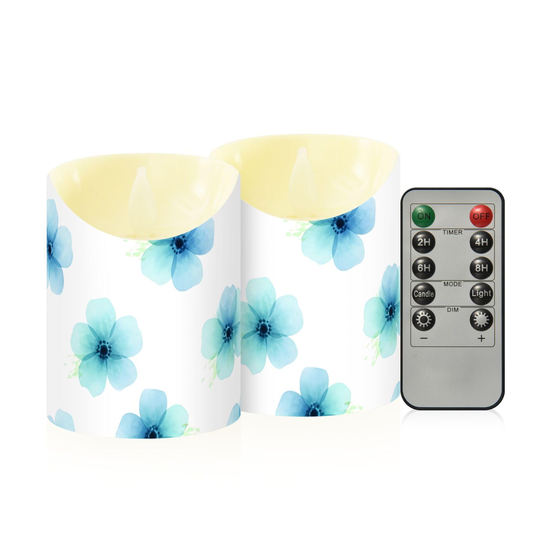 Kutsu Flameless Candles Set of 2, Battery Operated LED Flickering Candles