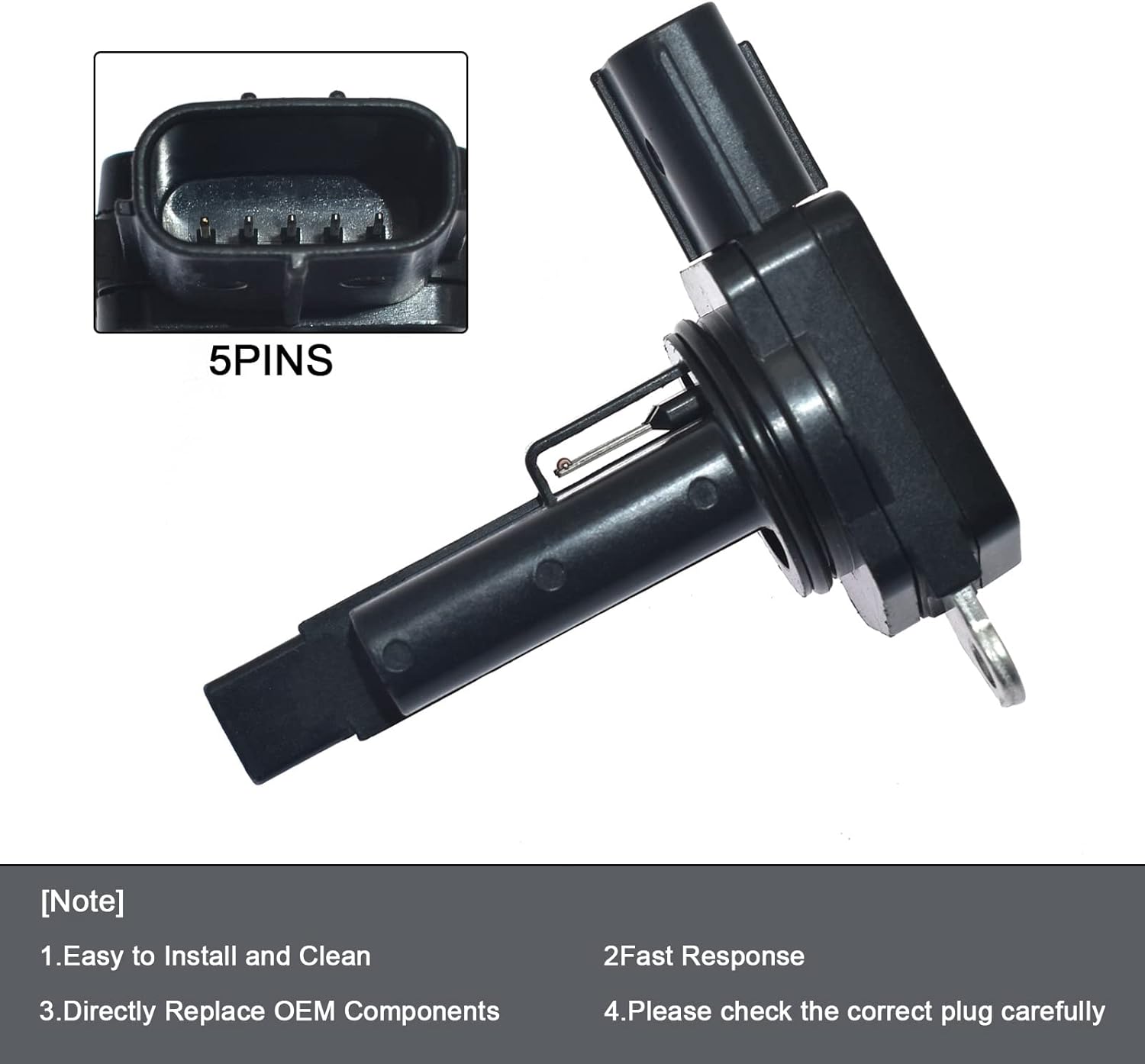 22204-0T010 MAF Mass Air Flow Sensor for Toyota Highlander/Kluger Previa/Tarago RAV4 Prius Landcruiser Prado Camry/Aurion FJ Cruiser Replacement for 22204-0T040, 22204-37010