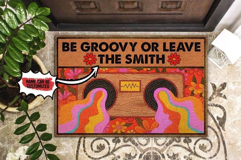 Paillasson personnalisé Hippie un accueil vintage unique pour vos invités