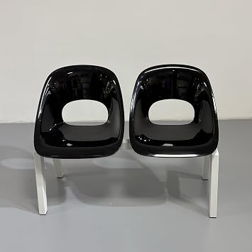 Modern Waiting Room Chairs 2 Seat Office Guest Reception Bench with Backrest Decorative Seats for Coffee Shops Clothing Stores Photography BasesBlack