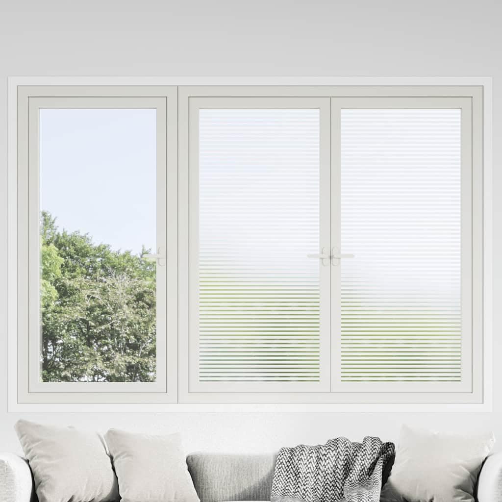 Fensterfolie Sichtschutzfolie Matt Streifen-Design für Glasflächen PVC 90 cm breit