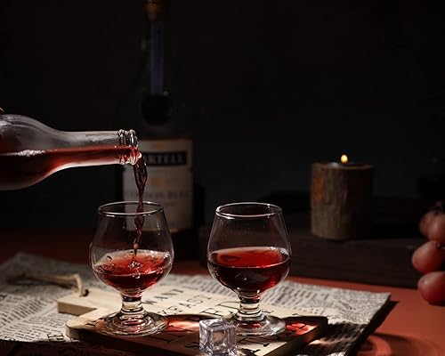 Miniatura 5 de Cute Shot Glasses Small Brandy Snifters Set of 6 Cognac glasses Port Glasses Tequila Glasses(5 oz 150ml)