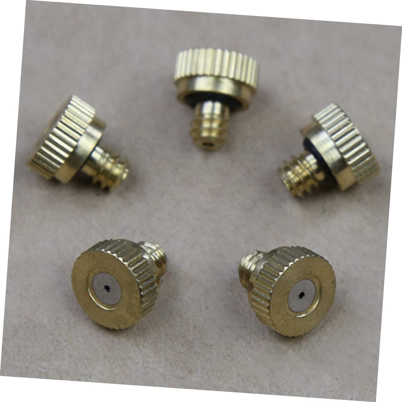 POPETPOP 32pcs Brass Misting Nozzles 0.3mm Orifice Nozzles for Power Hose Outdoor Cooling
