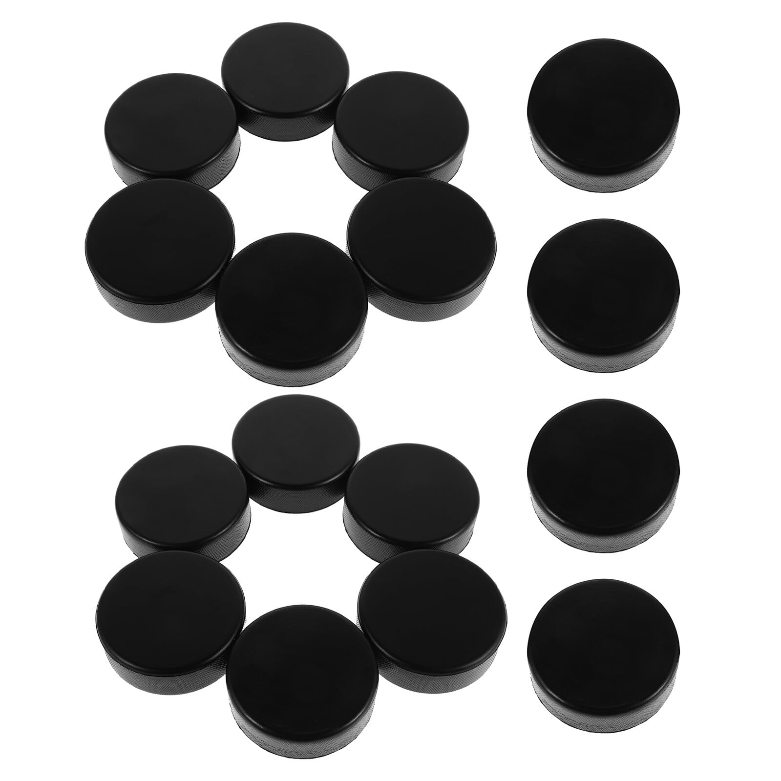 UKCOCO Set da 16 Dischi da Hockey in Schiuma Neri Dischi da Allenamento Leggeri per Hockey da Tavolo Accessori per Esercizi Indoor e Outdoor e Adulti