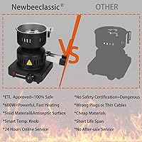 Vista 3 de Arrancador de carbón eléctrico, quemador de carbones duradero más rápido de 600W con mango desmontable, parrilla de acero inoxidable, cable de 4.9