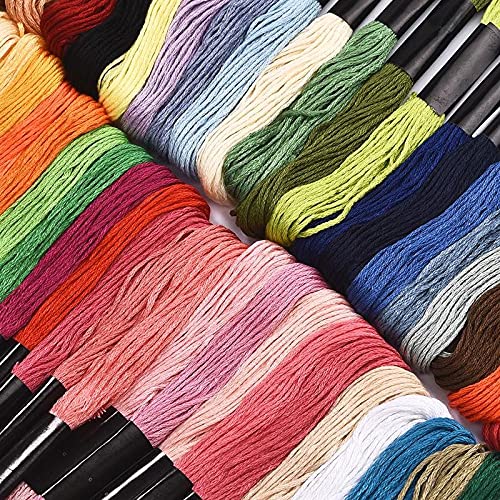 24/36/50/100 Sztuk Wielokolorowe Nici Do Haftu Ścieg Krzyżykowy Bawełniane Motki Szycia Motek Zestaw DIY Narzędzie(100 colors)