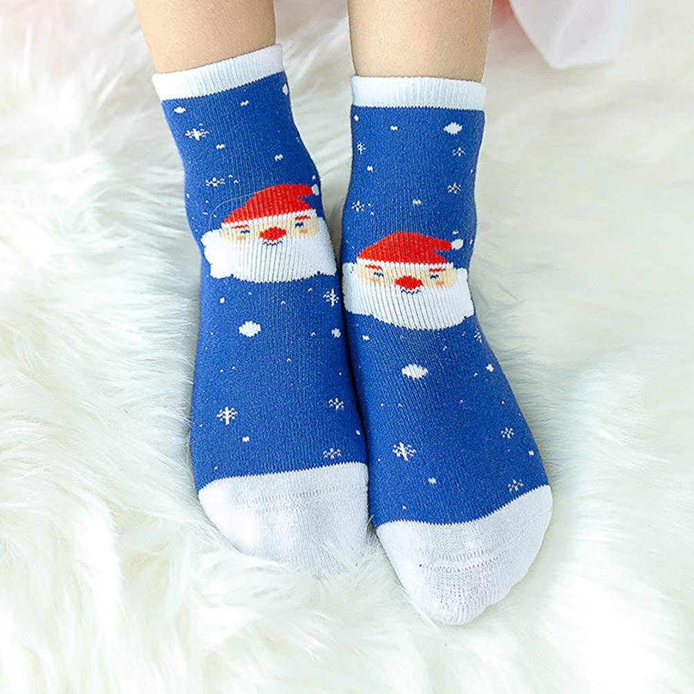 PRETYZOOM - 6 calcetines de Navidad para niños de 1 a 3 años (talla 1)
