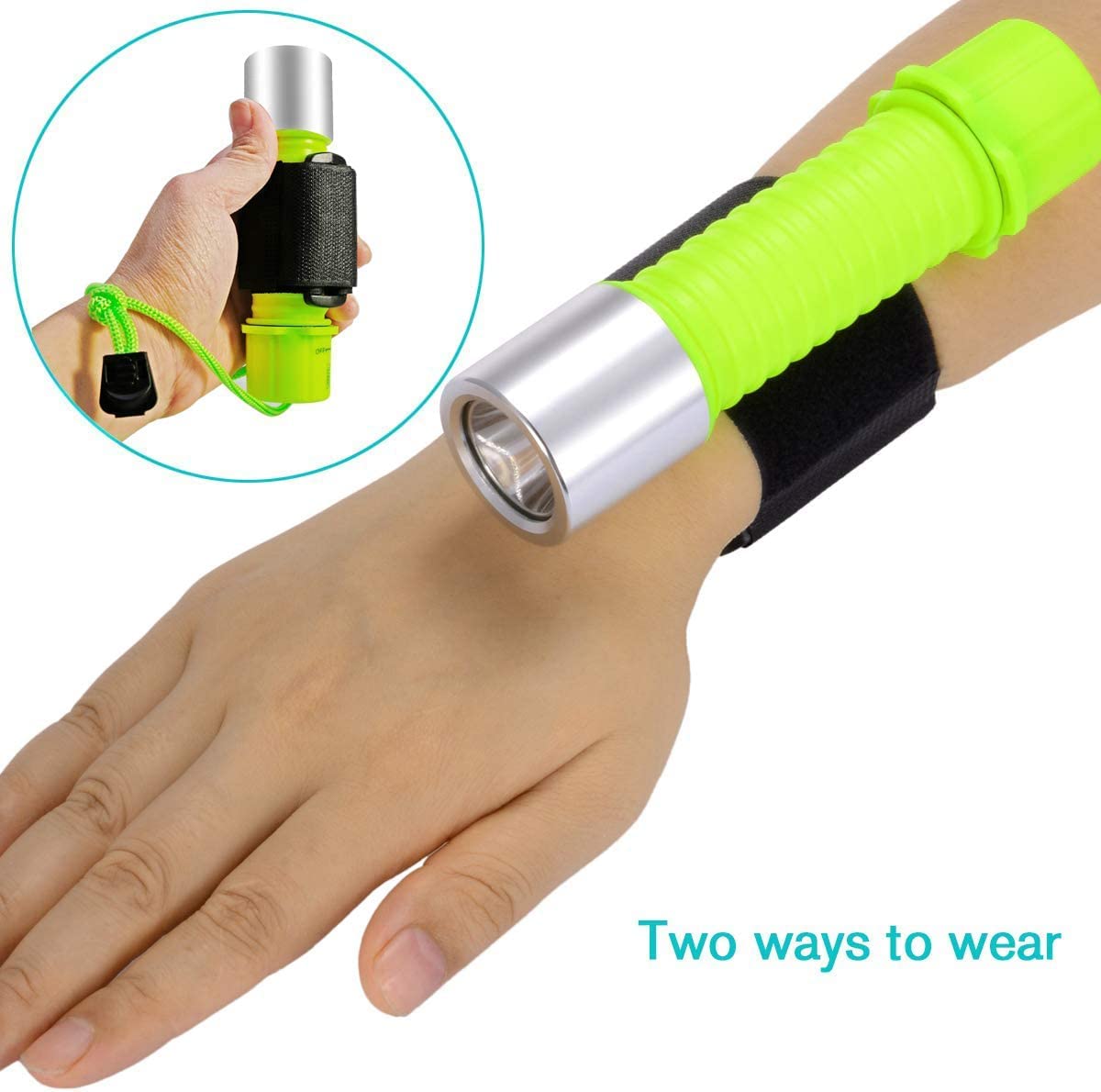 Lampe de Plongée Etanche, 1100 Lumens Lampe de poche, Torche de Plongée Professionnelle, étanche IPX8, Blanc Chaud Plongée Torche