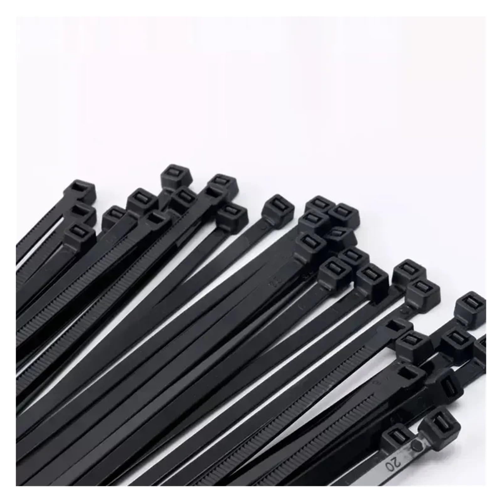La Sujeción De Cables Negra De La Atadura De Cables De Nylon Plástica(8x400mm)