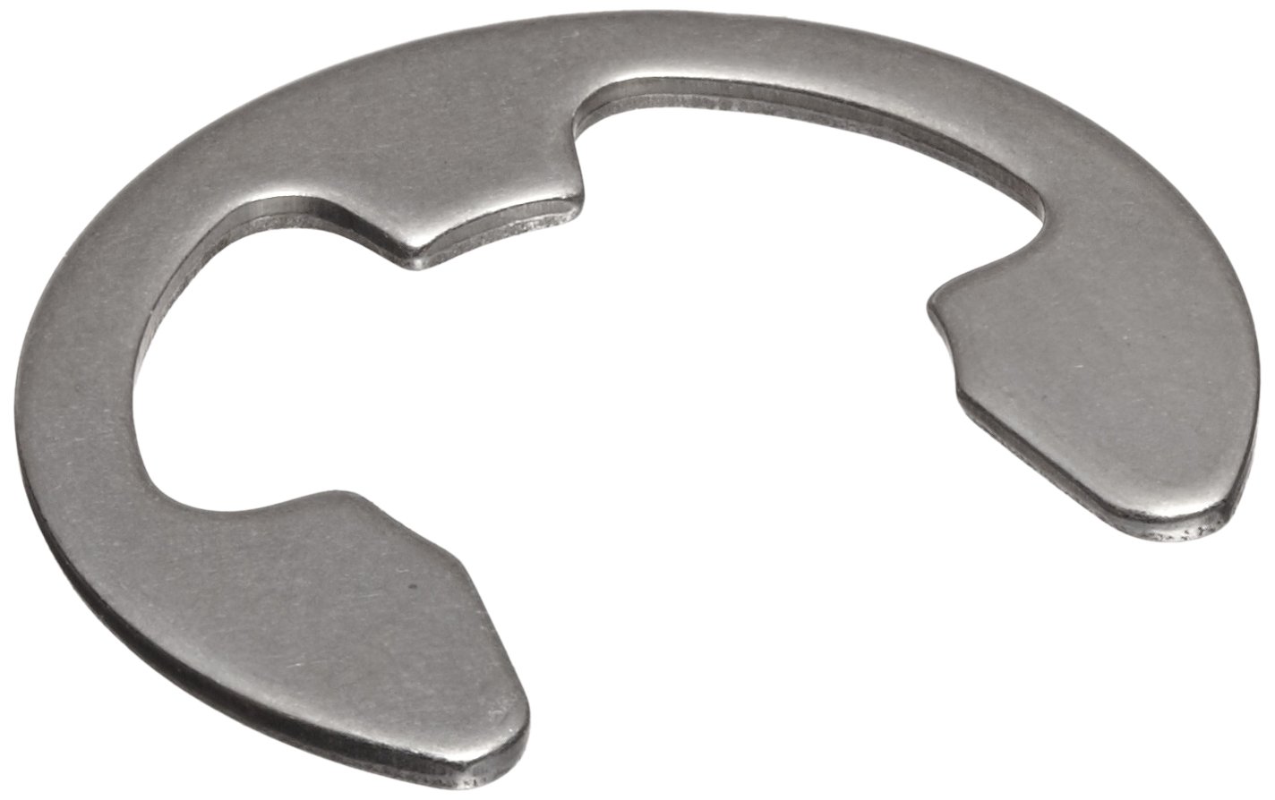 E-Style External Retaining Ring, Tapered Section, Radial Assembly, 15-7 PH Stainless Steel, Passivated Finish, 3/8