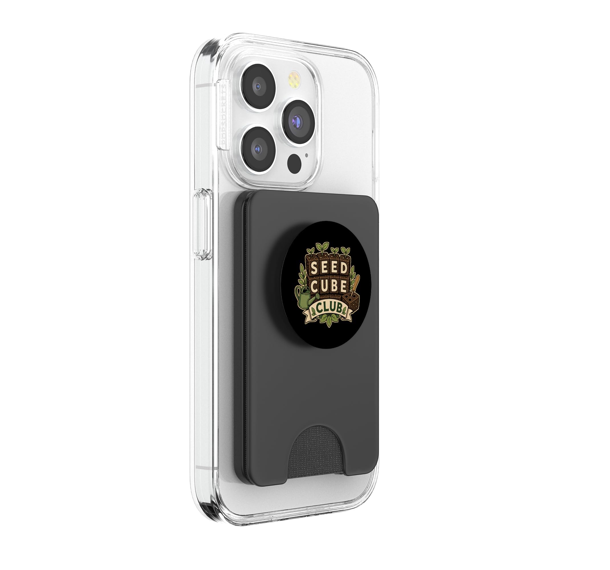 Seed Cube Club Erdblock Aussaat Runde PopSockets PopWallet für MagSafe