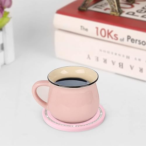 Miniatura 10 de Paquete de 4 posavasos brillantes para automóvil juego de almohadillas de goma suave de diamante brillante de 275 pulgadas portavasos accesorios