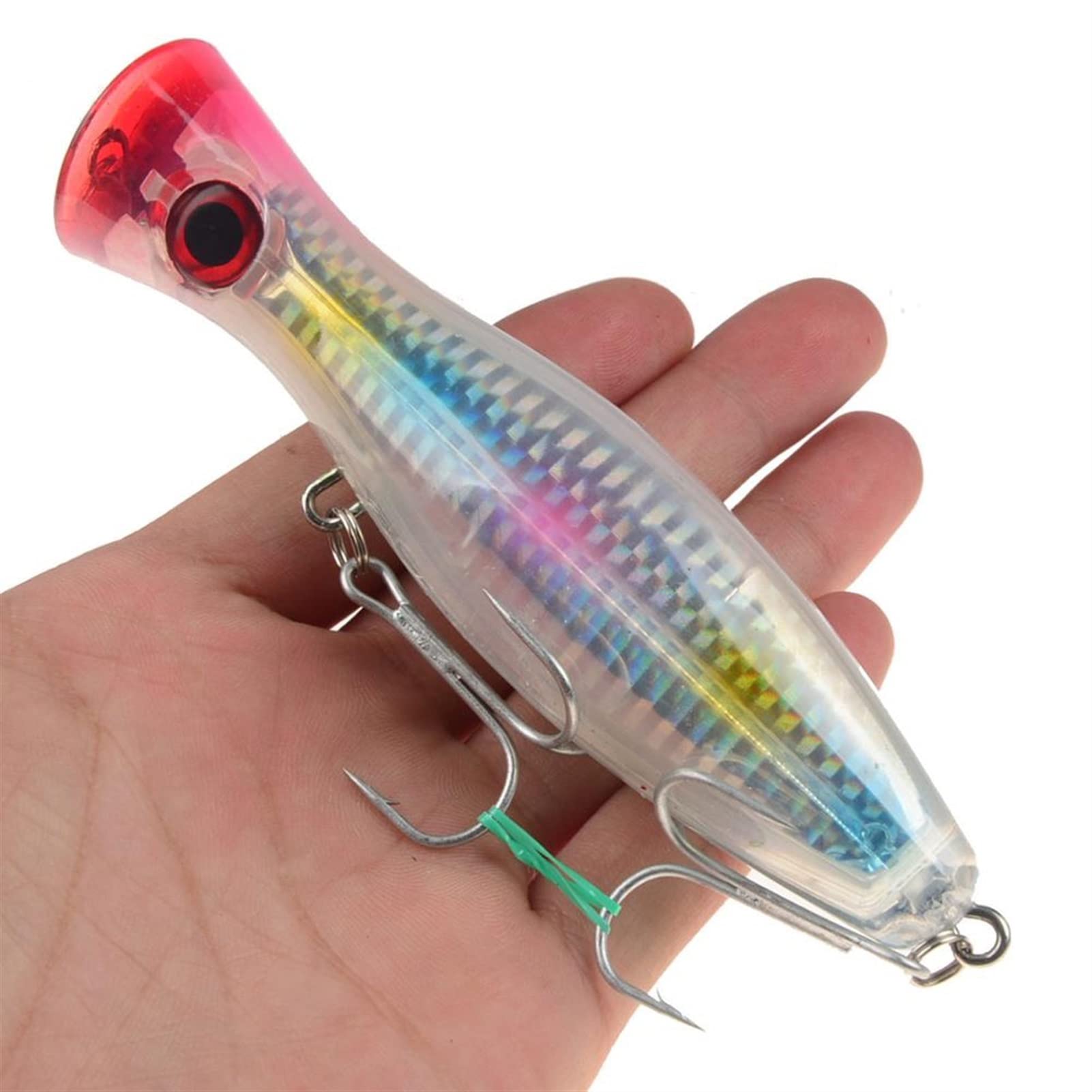 5 sztuk 12 cm 40g Big Popper Przynęta wędkarska z hakiem Trident Crankbait Swimbait Iscas Sztuczne woblery Topwater Przynęta twarda ABS Pesca Bass Karp Szczupak wędkarski