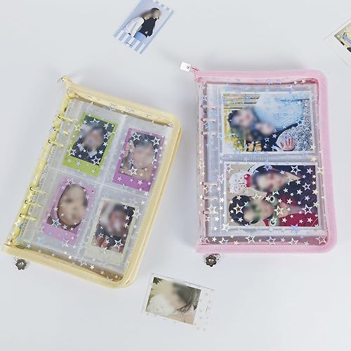Vista 36 de Kpop Carpeta para tarjetas fotográficas de 3 pulgadas, libro con 50 fundas holográficas para tarjetas y calcomanías coreanas Kpop, álbum de tarjeta