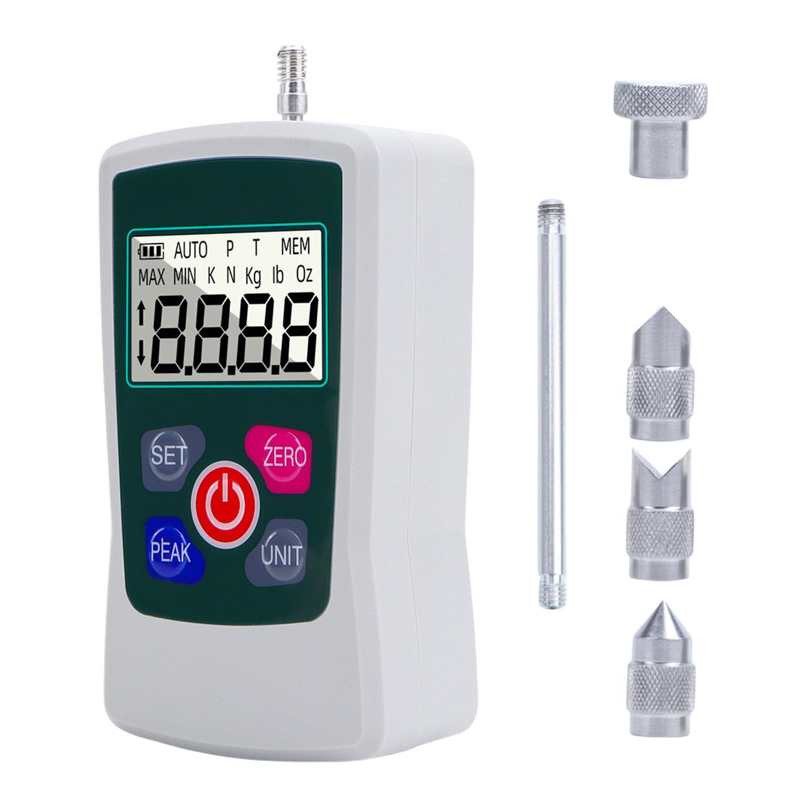 Precisions Digital Force Gauges with Multiple Unit Conversion Electronic Force Measuring Instrument for Engineering Handheld Measurement Tool
