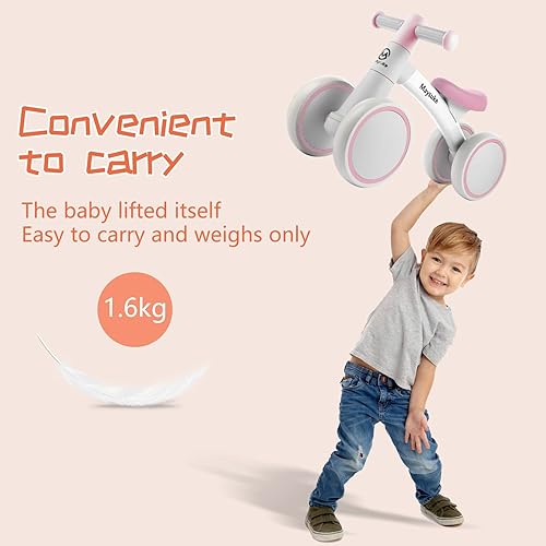Miniatura 7 de Bicicleta de equilibrio para bebés de 1 año, regalos para niños y niñas, bicicleta para niños pequeños de 10 a 24 meses, regalo de primer cumpleaños