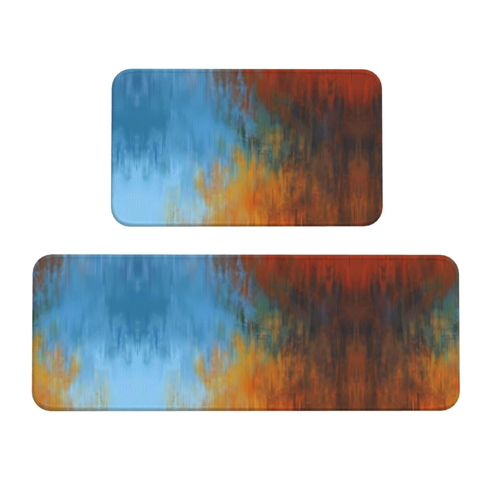 Alfombrillas de cocina con diseño acuarela para un fregadero colorido y moderno