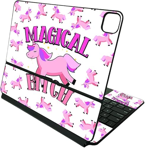 Miniatura 8 de MightySkins Skin compatible con Apple Magic Keyboard para iPad Pro de 12.9 pulgadas (5 generación)  Golden Retriever Rainbow  Funda protectora de