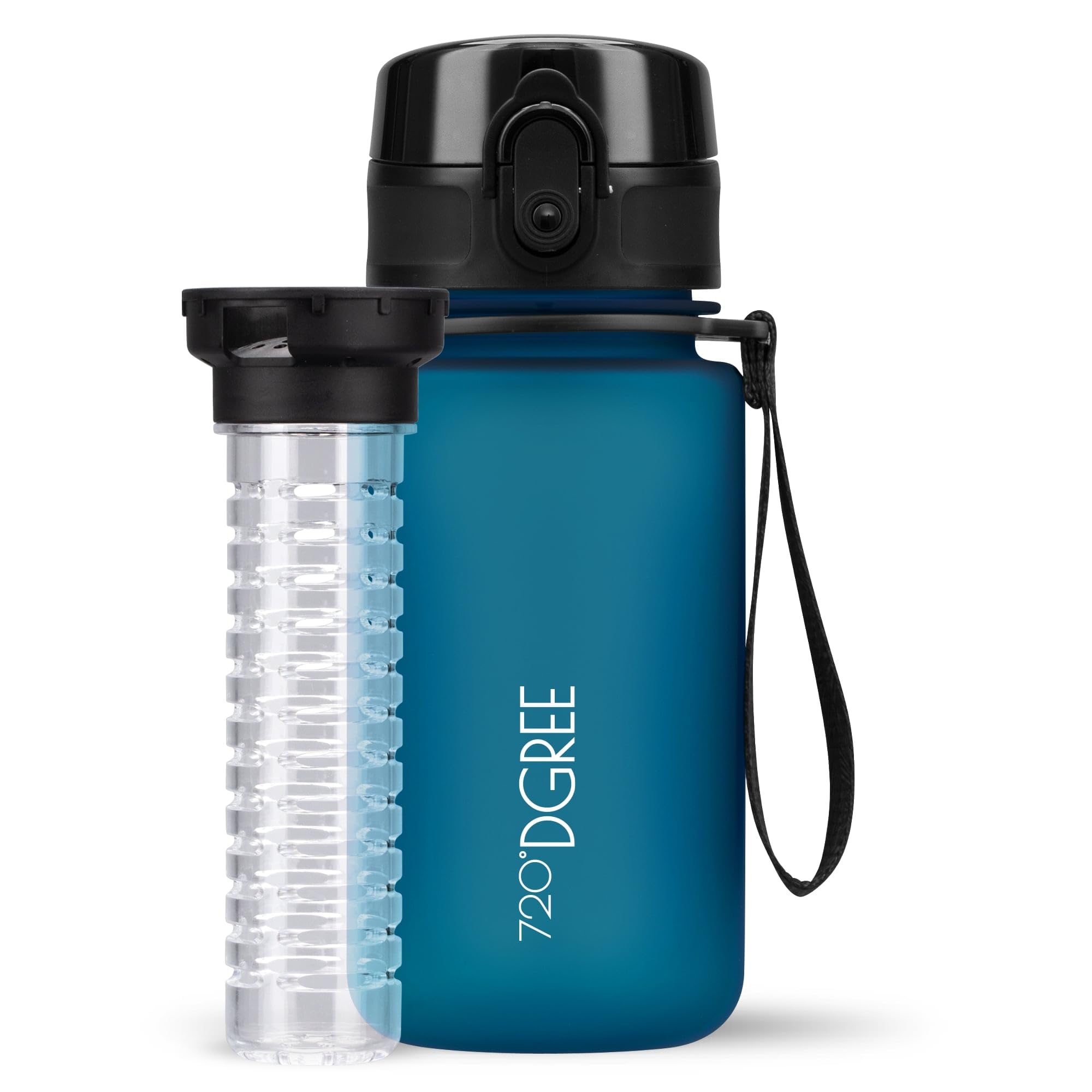 720°DGREE Botella Agua 1 Litro “uberBottle“ - Tamiz-Fruta, softTouch - Sin BPA, Prueba de Fugas, Reutilizable - Cantimplora, Water Bottle ideal para Deporte, Fitness, Gimnasio, Senderismo, Ciclismo — view 60