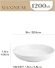 MALACASA Regular Series 6-Piece Pasta Plate Soup Plate Cream White Porcelain Salad Plate Serving Plate Deep Plate for Spaghetti Large Soup Bowl for Pasta Soups Salad Fruit 1200 ml