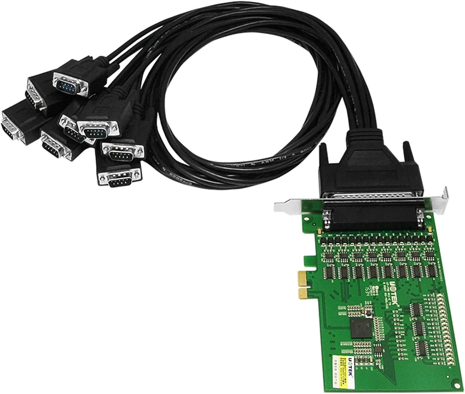 1PCS Industrial High Speed PCI-E to 8 Port RS-485 RS-422 Serial Card PCIE to RS485 RS422 Converter ESD Anti-Lightning 4U UT-798
