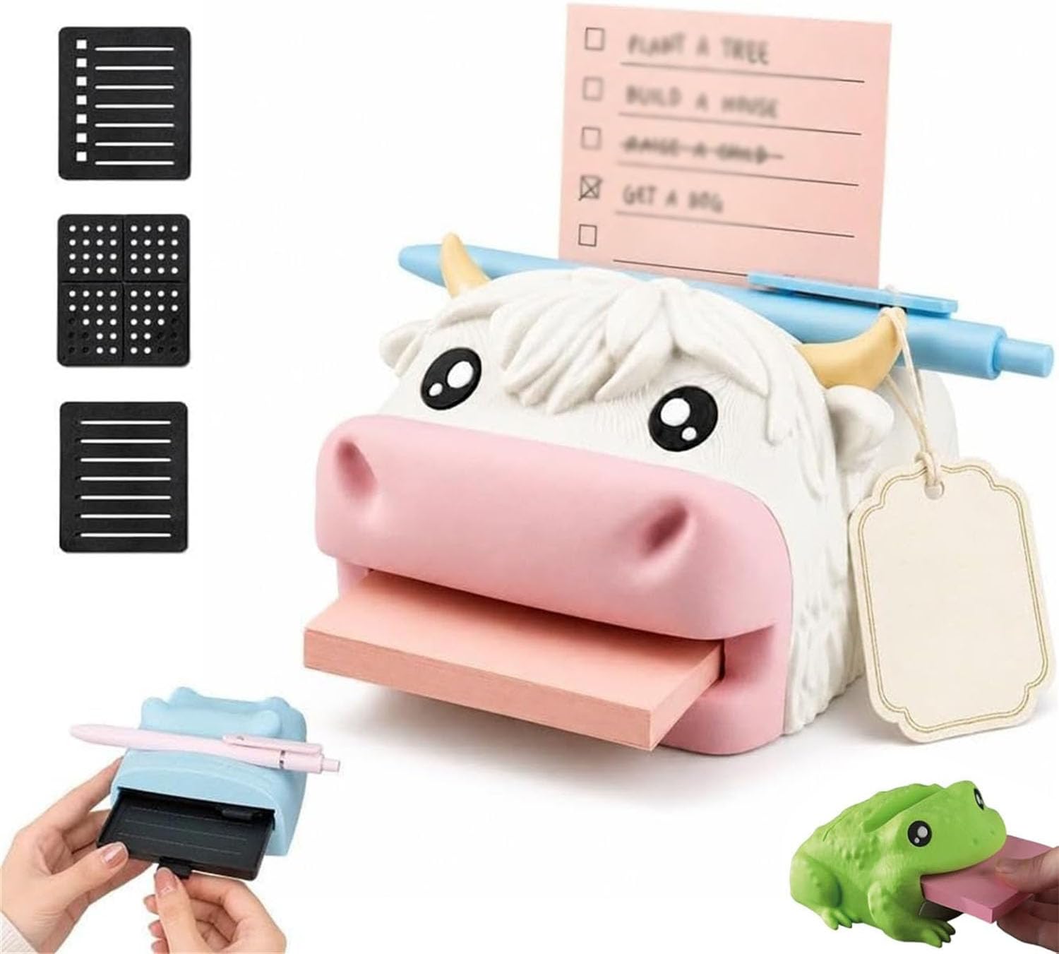 Desk Organizer Sticky Note Holder|Frog Desk Organizer with Pen Rest (#5)