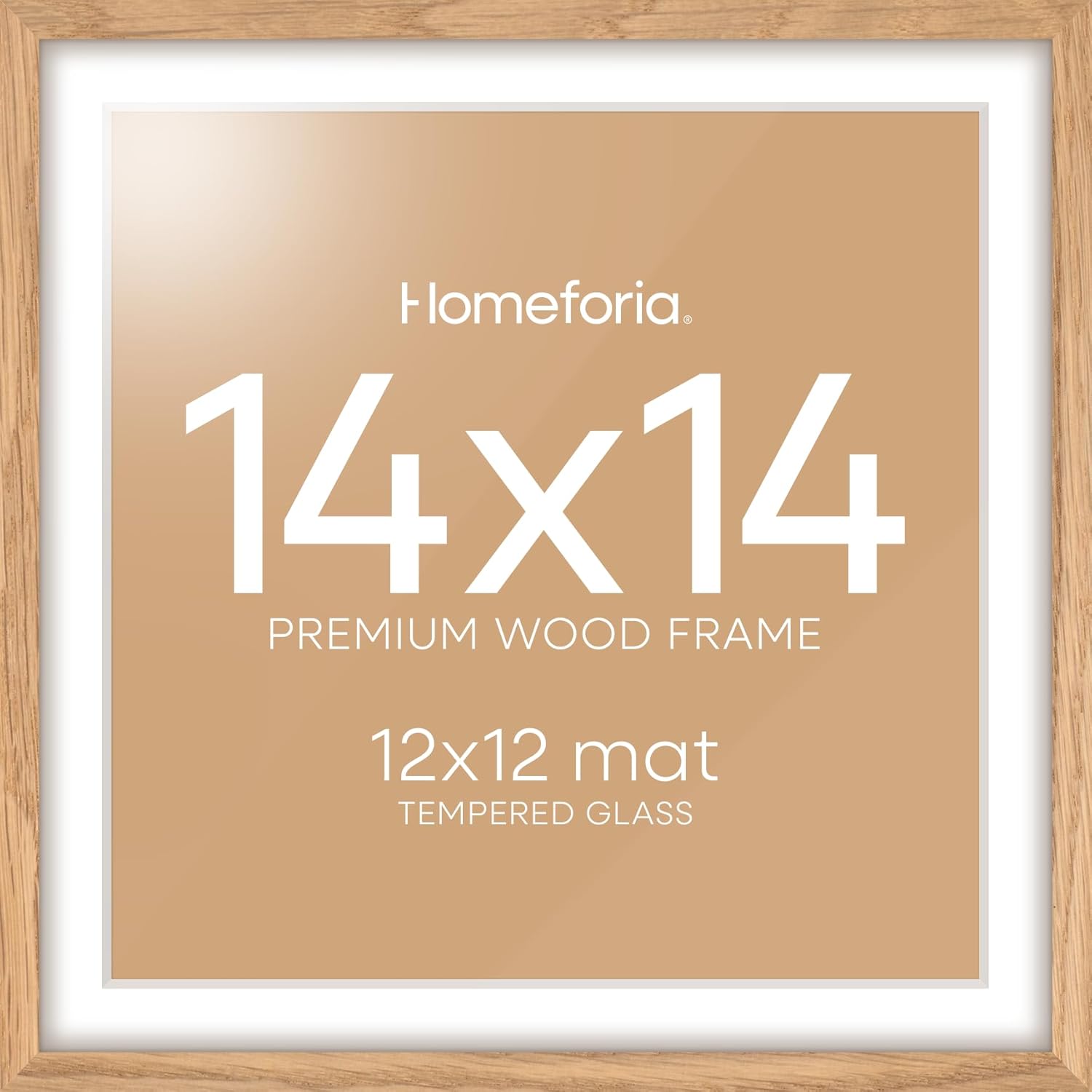 Homeforia 14x14 Oak Frame with Mat