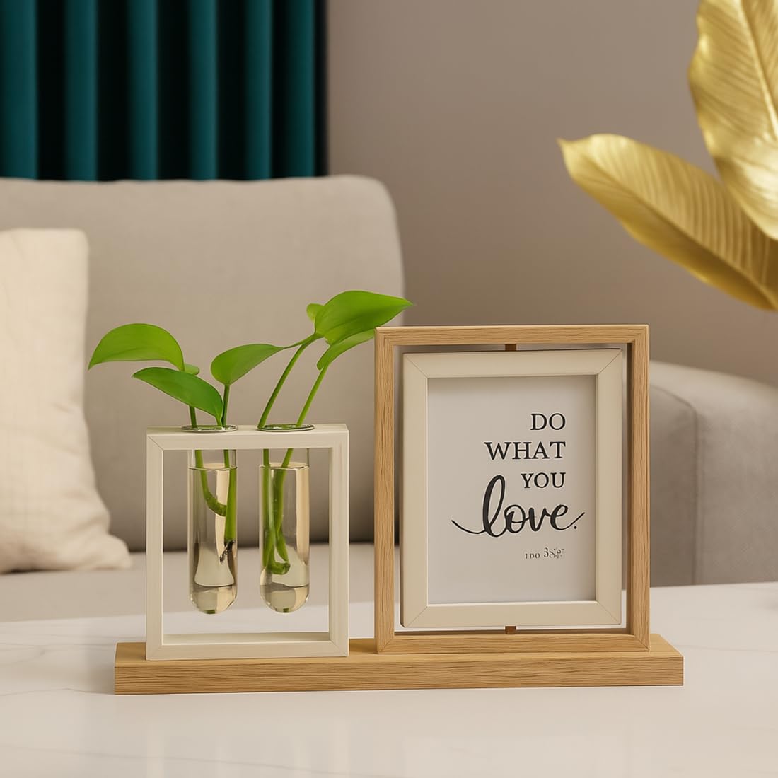 Cortina Picture Frame Photos with Mat | Multi-Photo Display Frame with HD Plexiglass | Collage Frames for Wall Mount & Tabletop | Home & Office Decor (White & Brown)-image-44