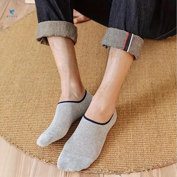 AVIARA™ Ankle Length Socks For Men And Women Free Size | Made With Cotton Breathable, Anti Odour & Moisture Absorbent Blend Cotton | Pack of 6 Pair 4