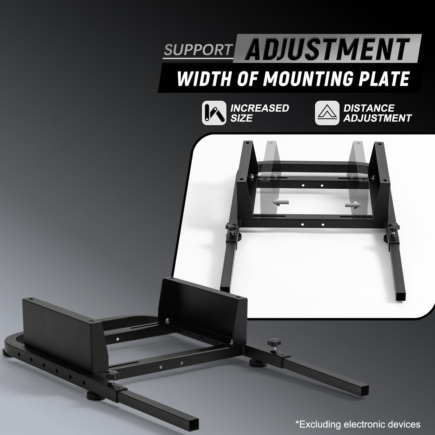 Supllueer Racing Seat Bracket Used with Racing Wheel Stand to Form Sim Cockpit Fit for Anman Marada Dardoo Minneer Adjustable Universal Sim Race Mount Support DIY, Excluding Seat