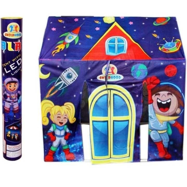 Kids Candy Land Tent House with Led Light for Fun Activites (Multicolor) Design May Vary (Galaxy Space Tent House with Led Light)