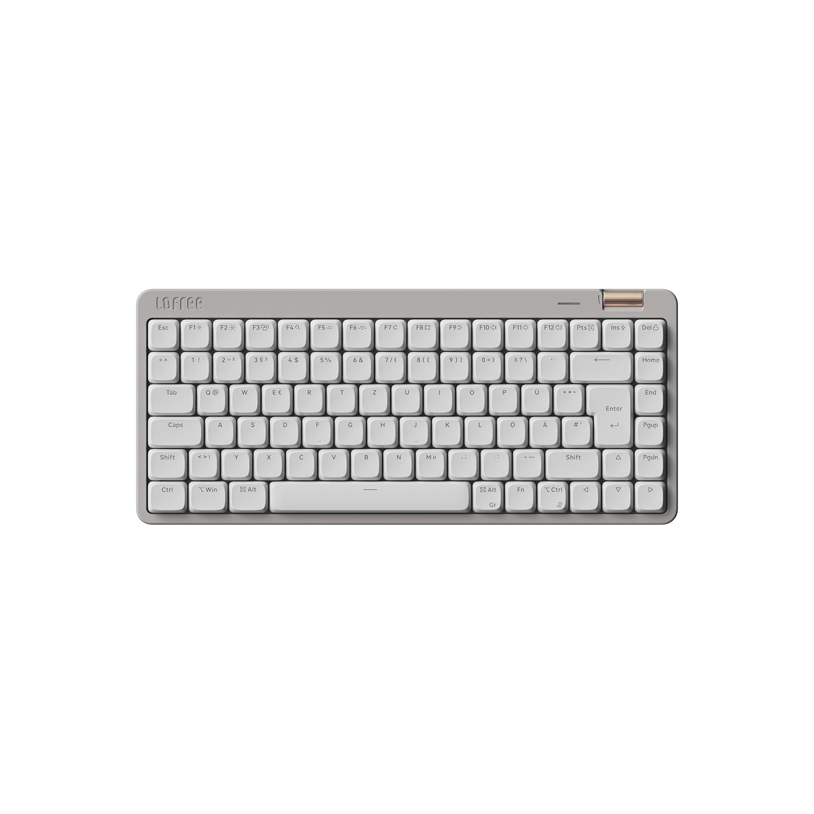 Flow Lite84 Tasten Low Profile Mechanische Tastatur (Deutsches Layout QWERTZ) - Kabellos Bluetooth/2.4G/Kabel, Swappable mit Specter Linearen Switches, Wiederaufladbar - Für Win&Mac