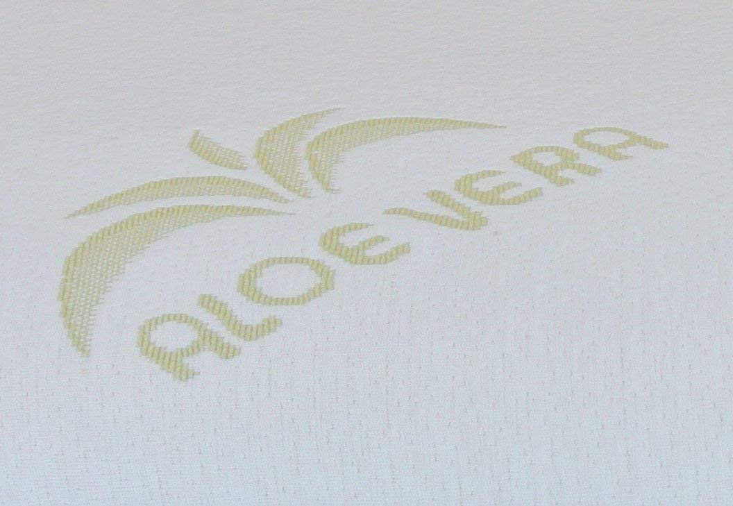 Baldiflex Emporio Fodera per Materasso Matrimoniale in Aloe Vera, Coprimaterasso, con Fascia Traspirante, Sfoderabile con Zip, Atossica, Misura 160x200x23 cm