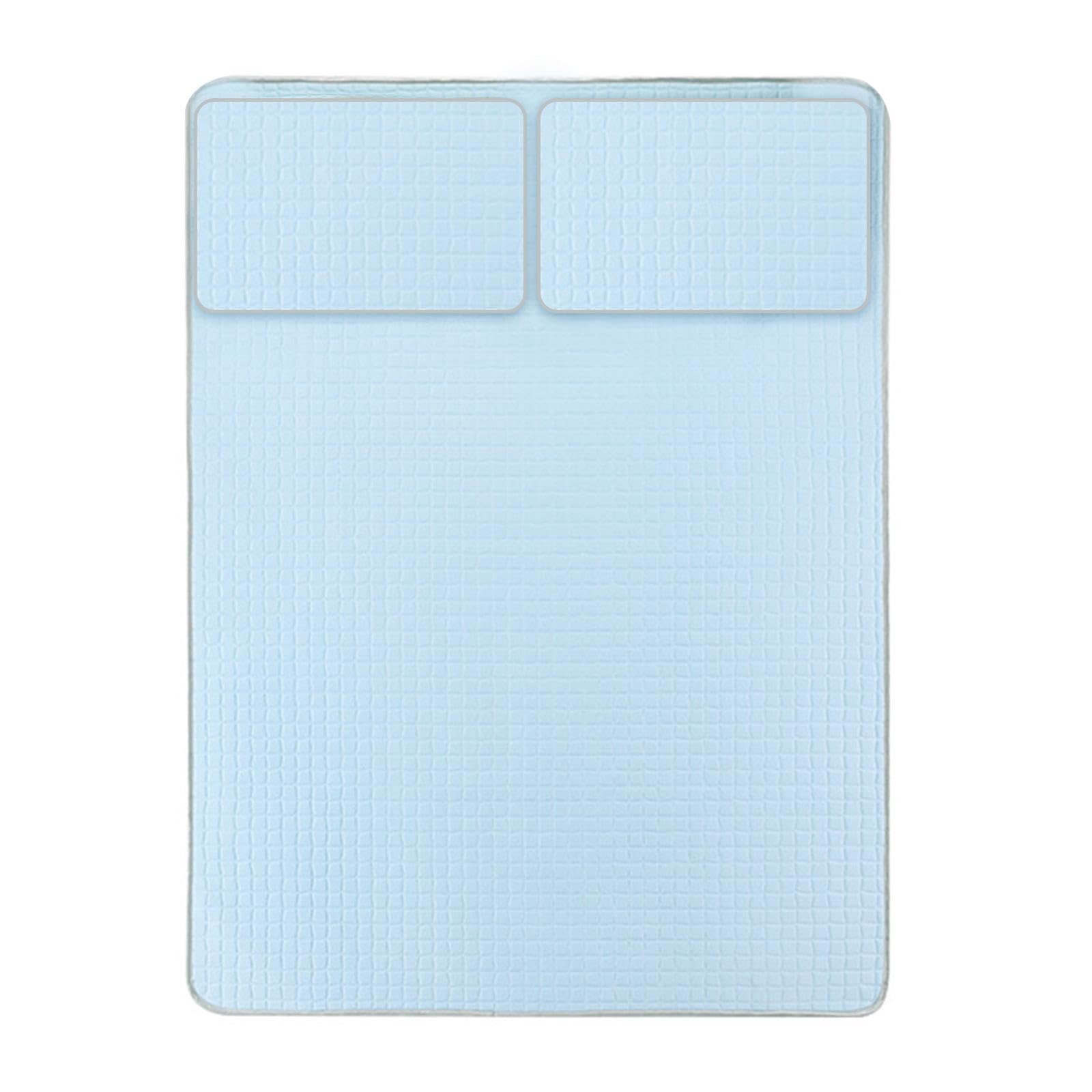 Cooling Mattress Pad Soft Sleeping Mat Cool Mat Cooling Fitted Sheets Blue 2.0mx2.2m-image-29