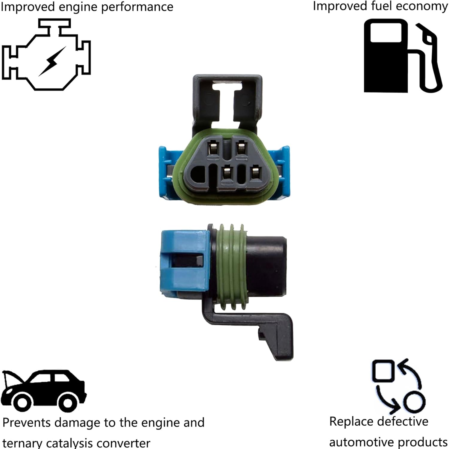 Dropwater 1 Pair Rear Downstream O2 Oxygen Sensors Compatible with Chevy 2007 Express 1500 Trailblazer 4.3L 5.3L 6L,Replaces#234-4561 213-3824 15248 75-3683,Set of 2pcs