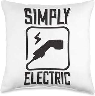 Simply Electric - For E Car Driver EV Electric Car Throw Pillow