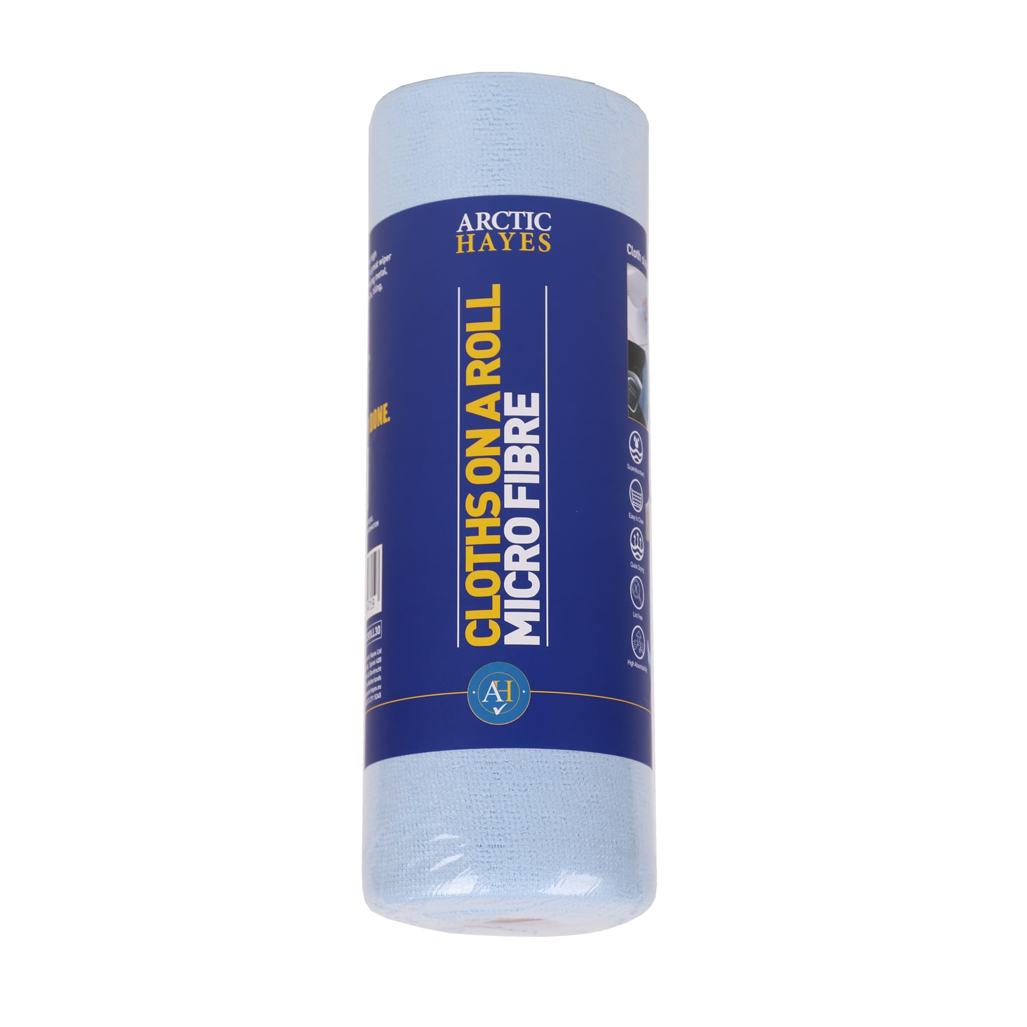 Arctic Hayes Microfibre Cloths, All Purpose Cleaning Microfibre Towels, Roll of 30, Light Blue
