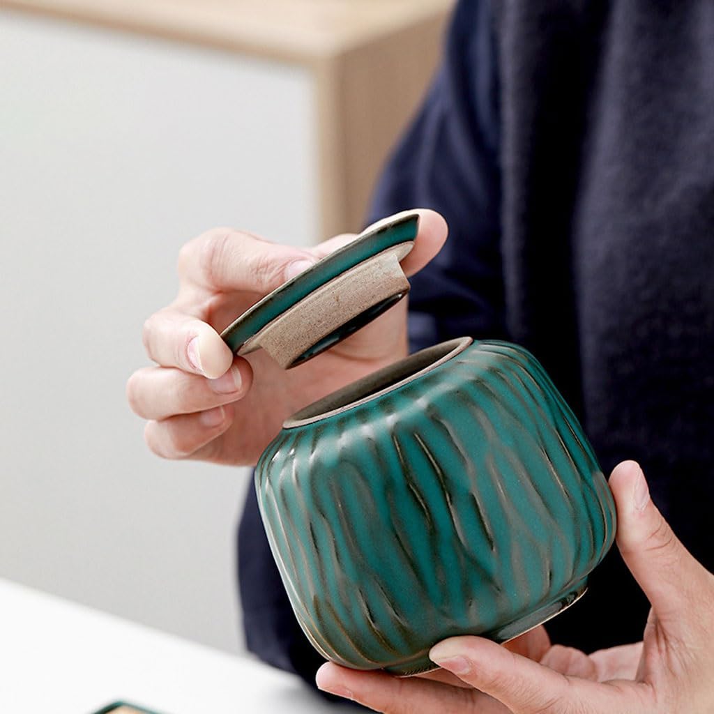 Ceramic Tea Box Retro Ceramic Chiński Styl Herbaty Puszka Do Przechowywania Herbaty Mały Wykwintny Herbata Herbata Tin Przechowywanie Herbaty Can Czarna Herbata Zielona Herbata Herbata Tin