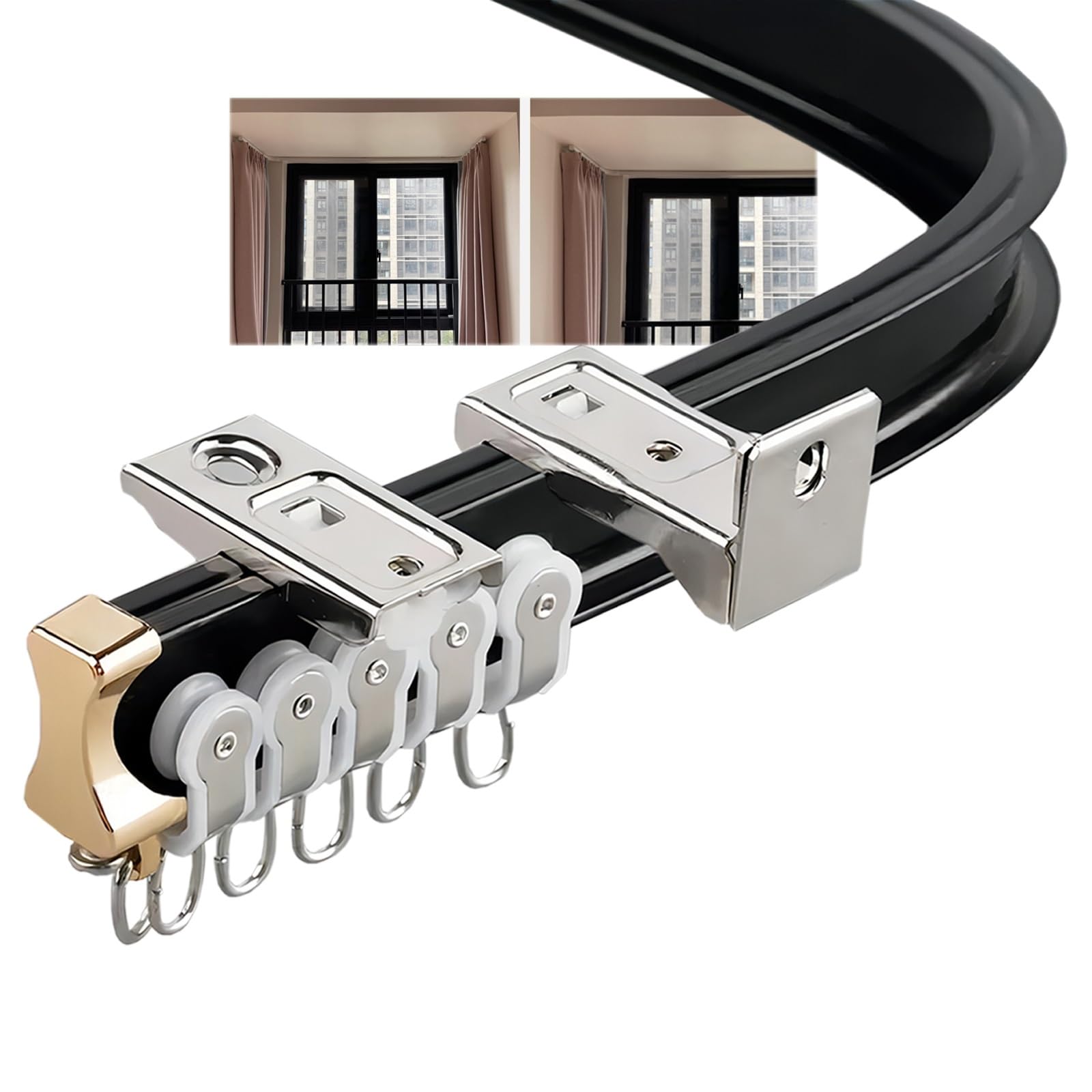 Rail de plafond pliable manuellement pour séparer le salon ou créer un dressing unique
