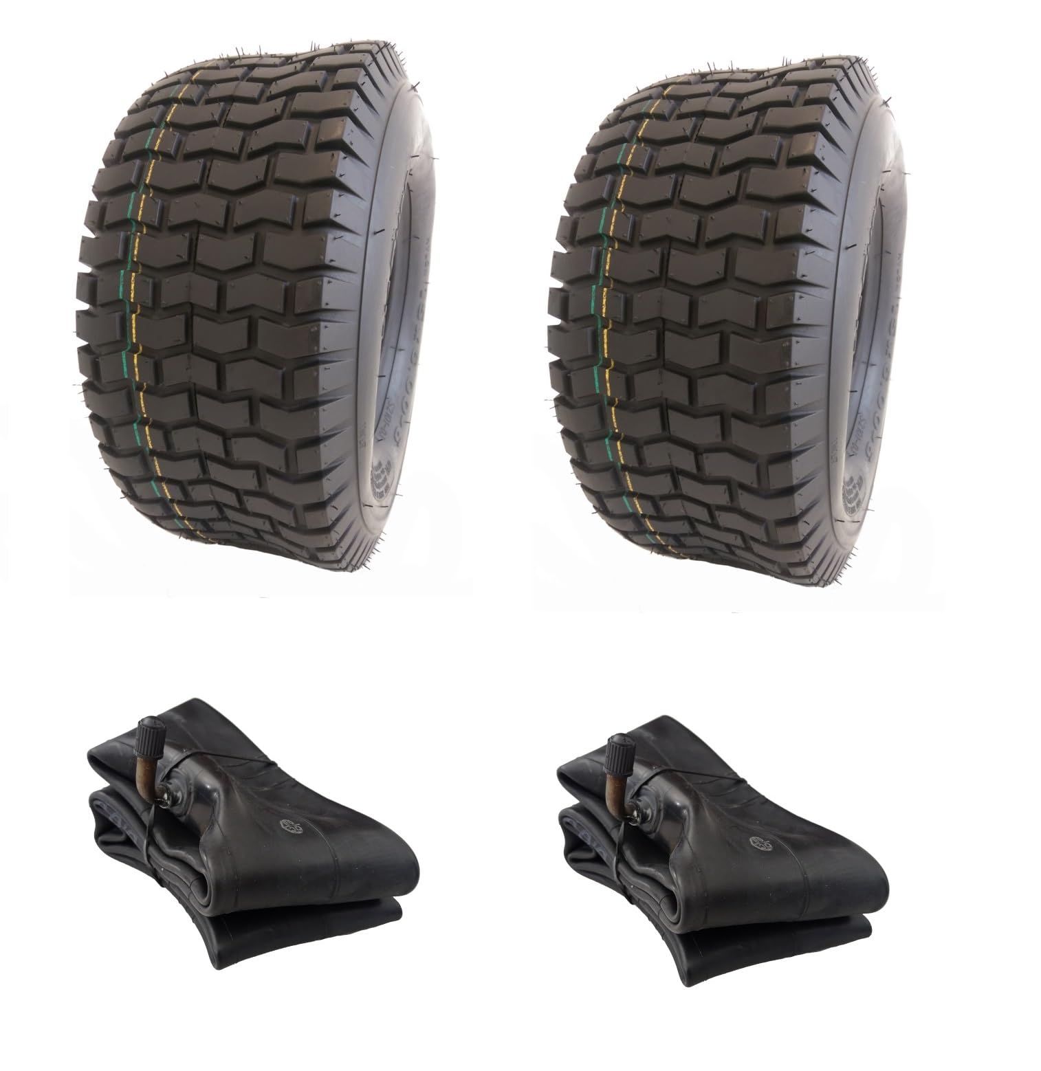 Lot de 2 chambres à air + 2 pneus 13 x 5.00-6 LG01 13 x 5.00-6 pour tondeuse autoportée, tracteur à gazon, tondeuse à gazon, pneus de tondeuse à gazon, 13 x 5-6 13 x 5-6