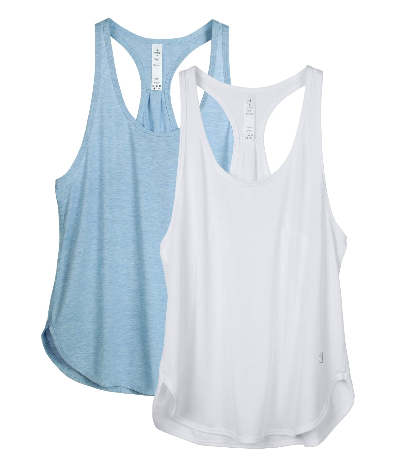icyzone Workout Tank Tops for Women - Athletic Yoga Tops, Racerback Running Tank Top Loose Fit