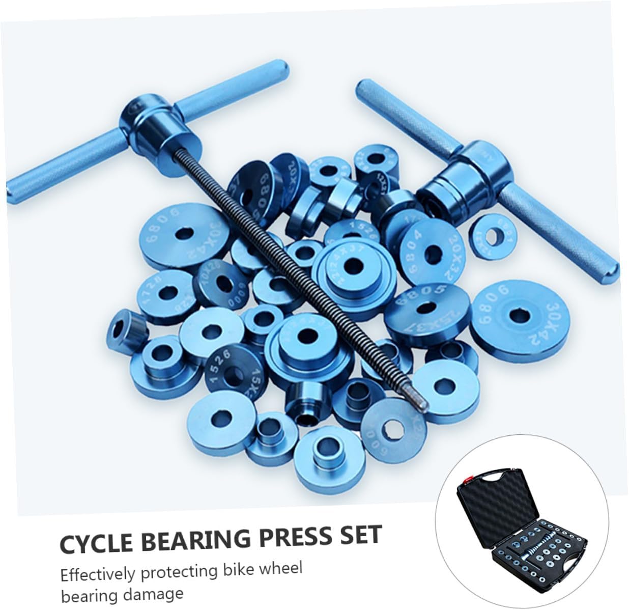 Bike Bottom Bracket Installation Tool Set Bearing Static Press-in Function, Sturdy Bike Repair Accessories for Professional Cycle Maintenance and Bearing Pressing