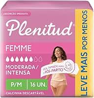 Roupa Íntima Plenitud Femme para Incontinência P/M-16 un