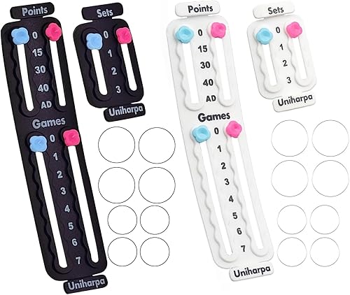Uniharpa Tenista de puntuación para raqueta de pádel, raqueta de tenis Pickleball Paddle Scorekeeper, contador de tablero de puntuación pequeño para