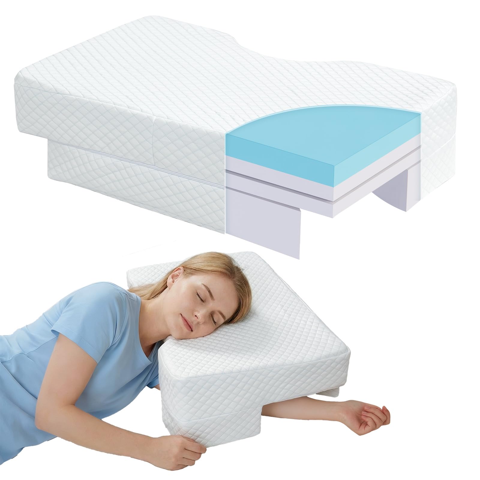 Side Sleeper Pillow with Arm Hole