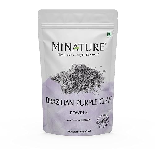minature Arcilla morada brasileña | Rico en minerales para desintoxicar la piel | Mascarilla facial de limpieza profunda | Ideal para paquete facial