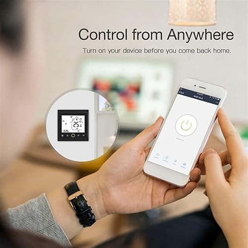 Miniatura 6 de Smart Home WiFi Smart Touch Light Interruptor de pared Panel de vidrio Tuya App Smart Life Compatible con control de voz (blanco)