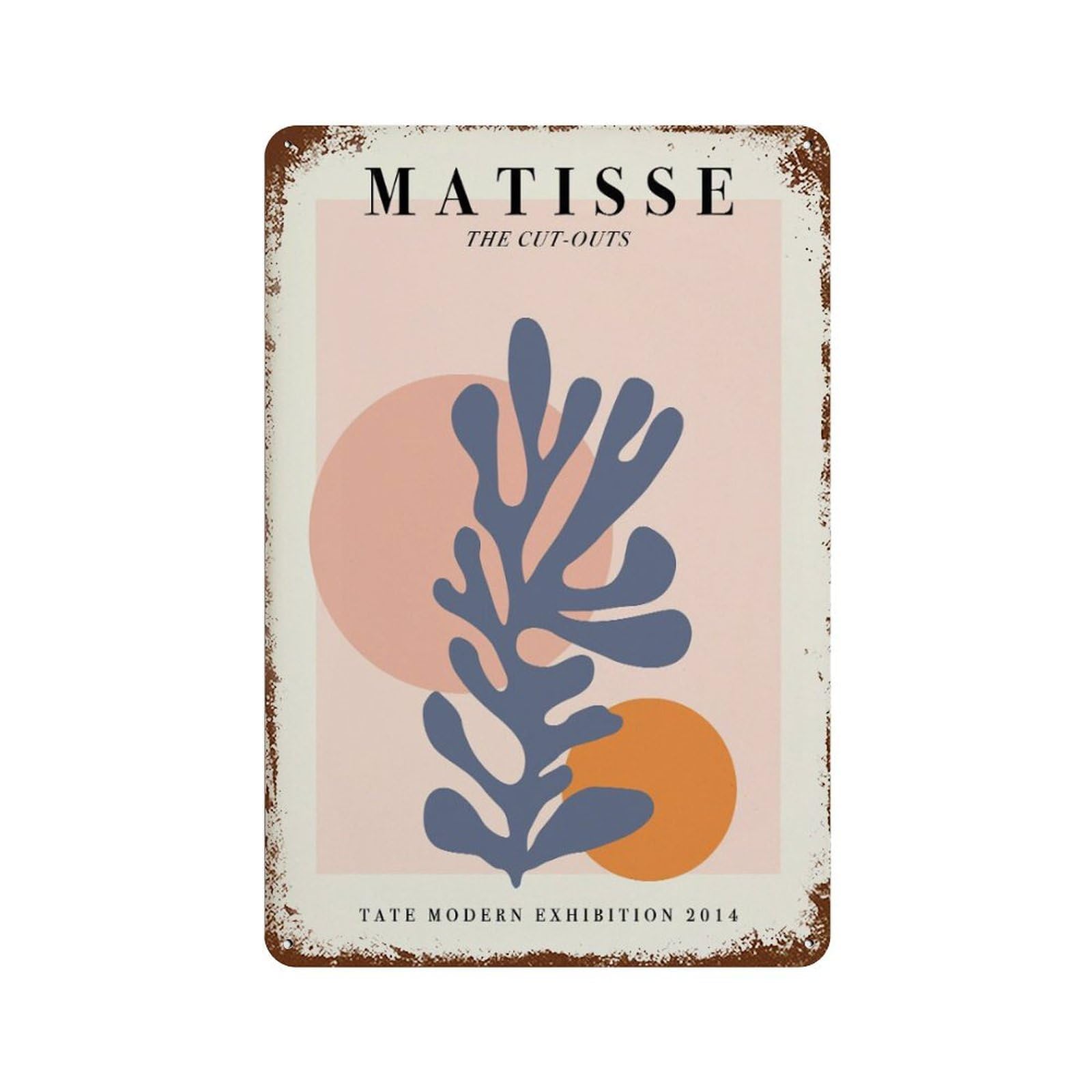 xiaoxiaoshen Matisse Exhibition Abstract Cutouts Wall Decor Art Metal Tin Poster Modern Home Decor Art Home Bar Shop Decorations Vintage Sign 30x20cm