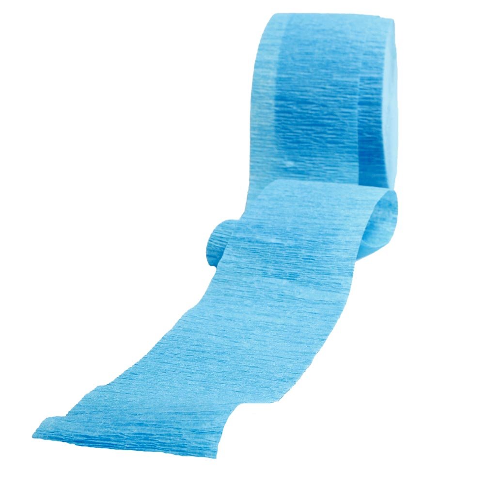 Premium Baby Blue Crepe Paper Streamer - 81 ft (1 Pc) - Perfect for Birthdays, Weddings, and Events