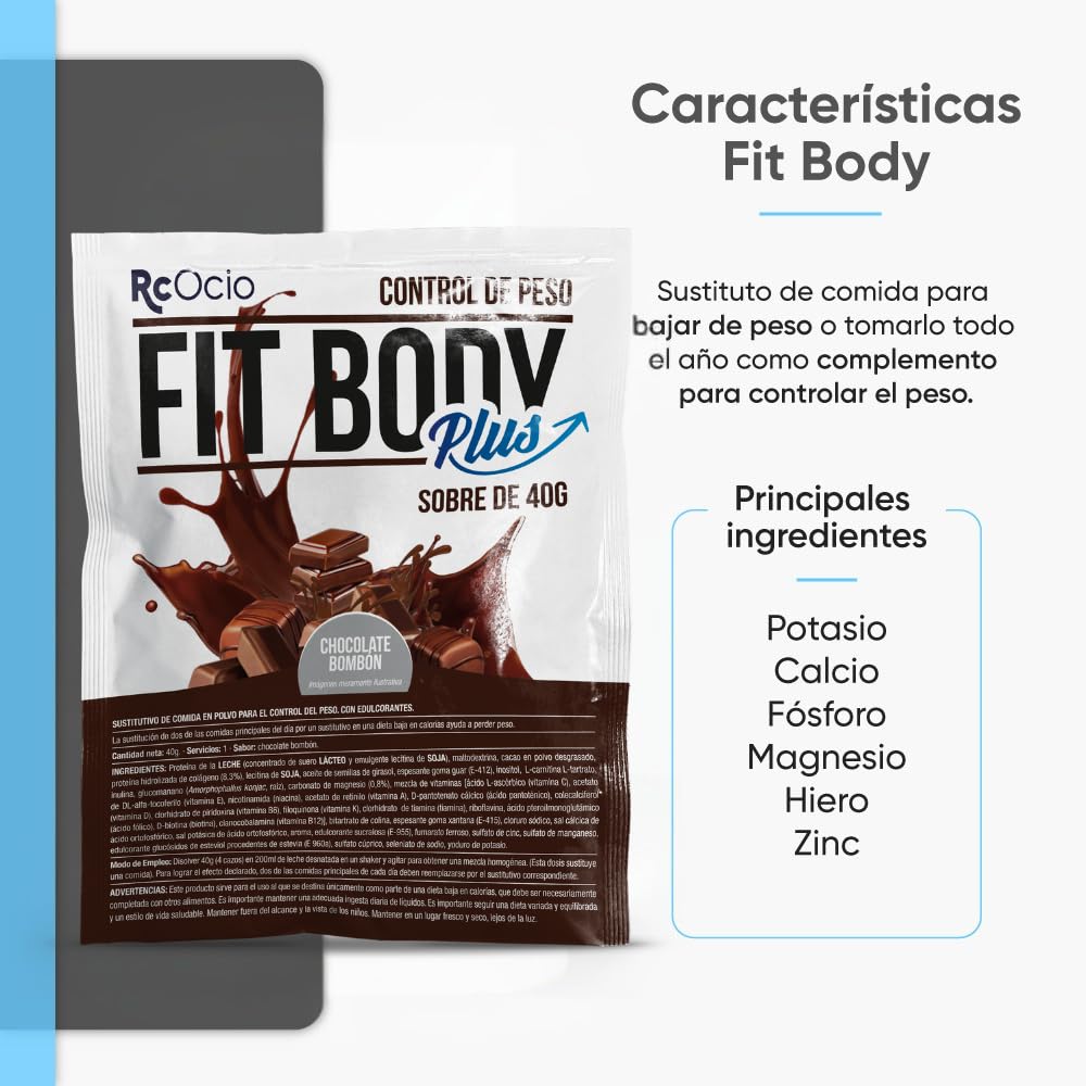Batido Sustitutivo de Comida Pack con Vaso mezclado | Sustituto Alimenticio Dietetico alto en Proteinas | Ayuda para perder Peso | Chocolate - Vainilla - Fresa | (480GR, Chocolate)